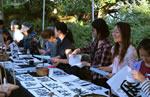 Volunteers at the lantern event