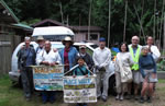 My last morning at the Bainbridge Island Nipponzan Myohoji temple with the monks and other peace walkers, including Mira, Peter, Bailey, Bob, Lani, Don and Ruby.